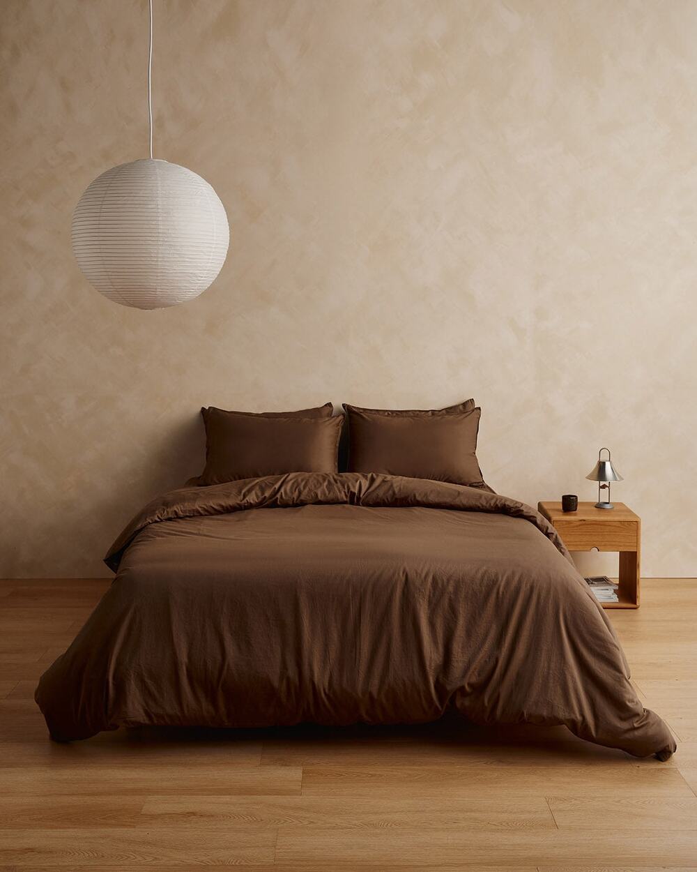 Hommey Hazelnut Fitted Sheet Queen Organic Cotton Australian